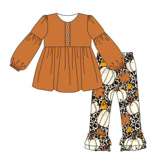 No moq GLP1620 Pre-order Size 3-6m to 14-16t baby girl clothes long sleeve top with trousers kids autumn set