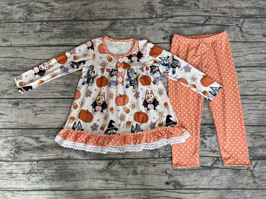 No moq GLP1651 Pre-order Size 3-6m to 14-16t baby girl clothes long sleeve top with trousers kids autumn set