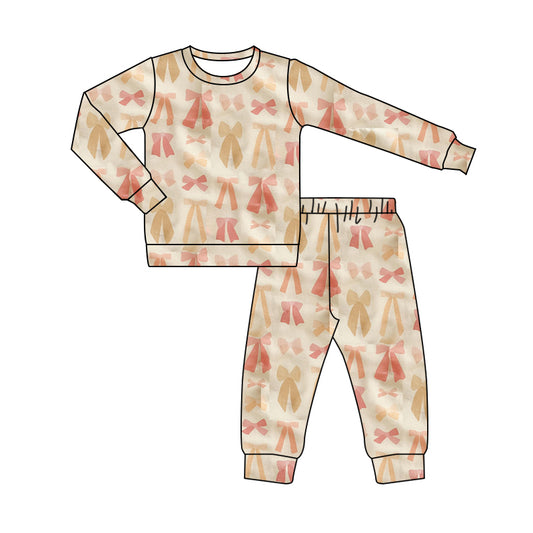 No moq GLP1685 Pre-order Size 3-6m to 14-16t baby girl clothes long sleeve top with trousers kids autumn set