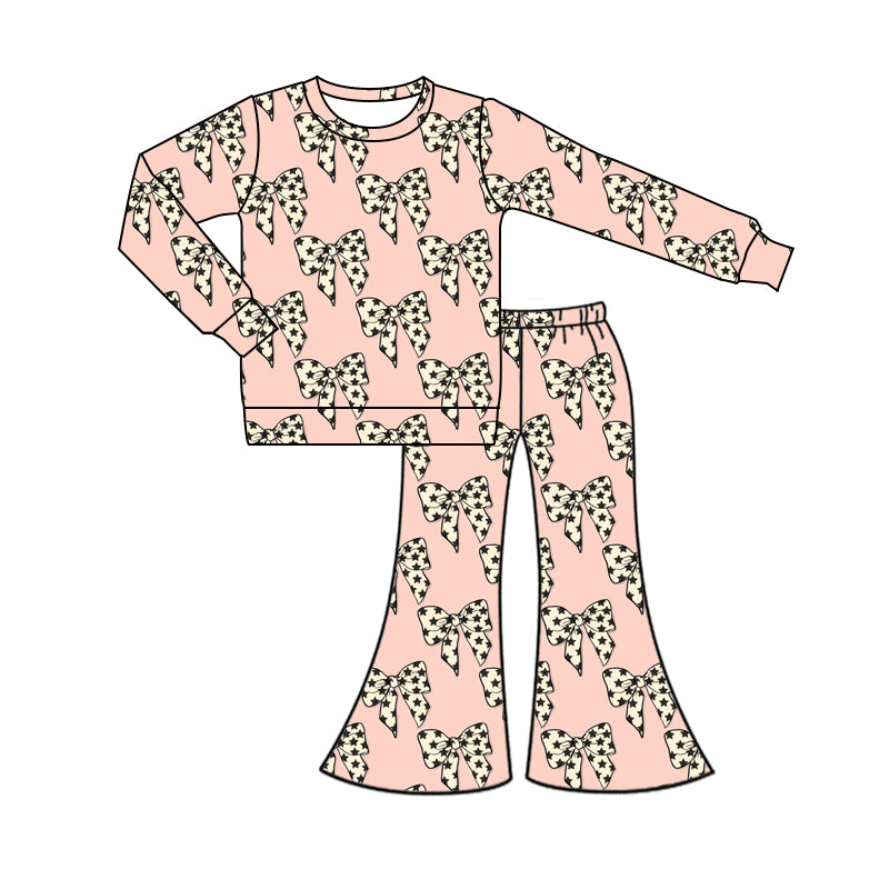 No moq GLP1701 Pre-order Size 3-6m to 14-16t baby girl clothes long sleeve top with trousers kids autumn set