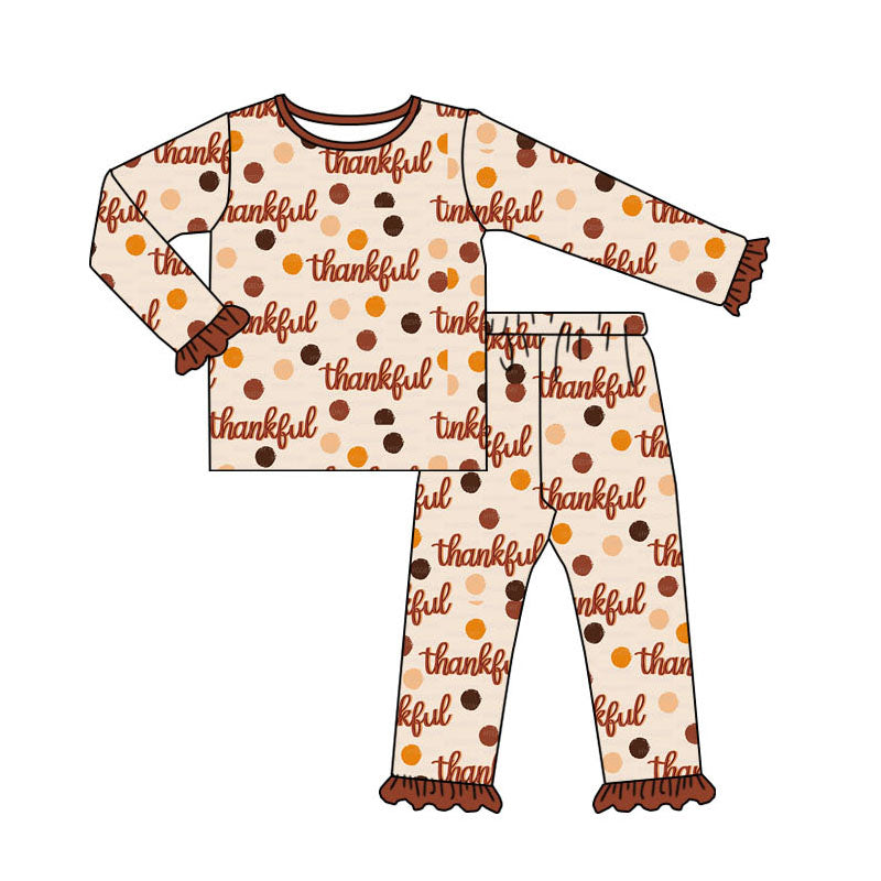 No moq GLP1702 Pre-order Size 3-6m to 14-16t baby girl clothes long sleeve top with trousers kids autumn set