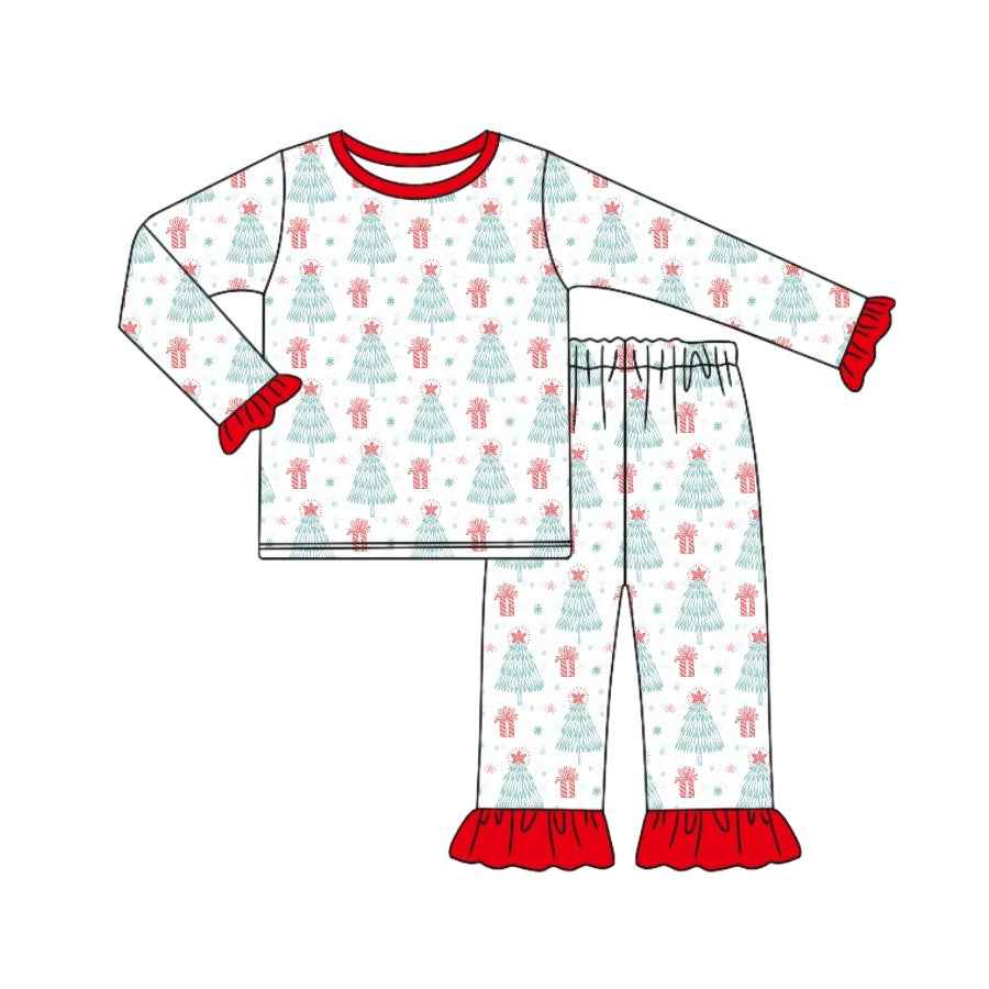 No moq GLP1746 Pre-order Size 3-6m to 14-16t baby girl clothes long sleeve top with trousers kids autumn set