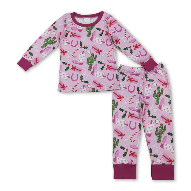 RTS Sibling Long sleeves  kids girls Christmas pajamas