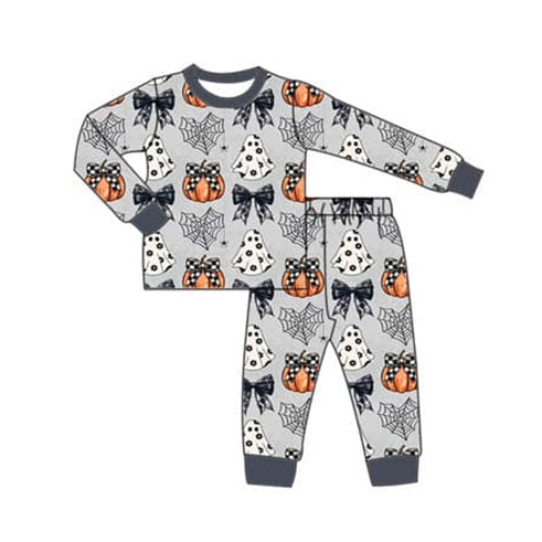 No moq GLP1784  Pre-order Size 3-6m to 14-16t baby girl clothes long sleeve top with trousers kids autumn set