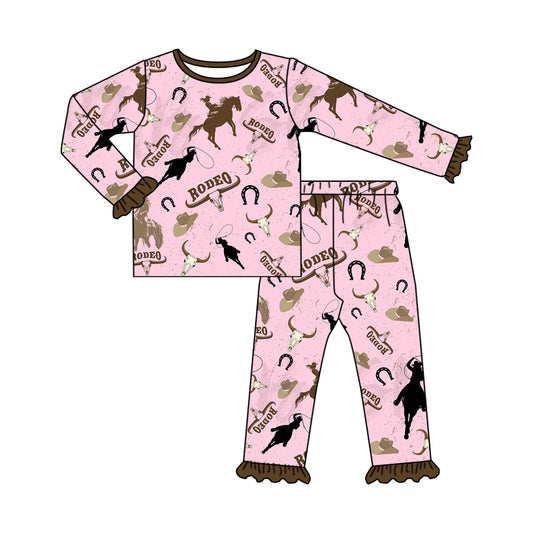 No moq  GLP1789  Pre-order Size 3-6m to 14-16t baby girl clothes long sleeve top with trousers kids autumn set