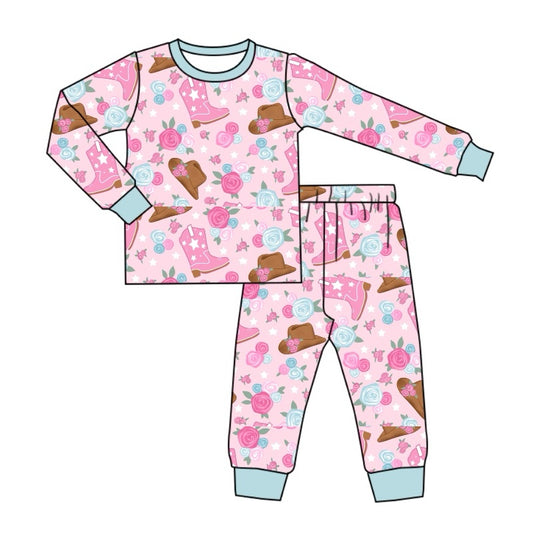 No moq  GLP1790  Pre-order Size 3-6m to 14-16t baby girl clothes long sleeve top with trousers kids autumn set