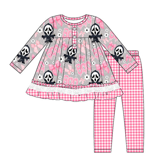 No moq  GLP1793  Pre-order Size 3-6m to 14-16t baby girl clothes long sleeve top with trousers kids autumn set