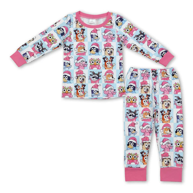 RTS Sibling Long sleeves  kids girls Christmas pajamas