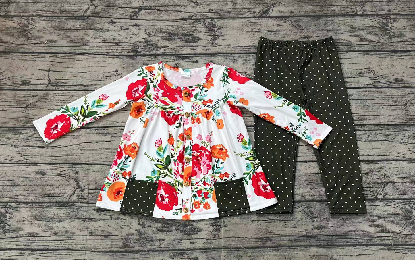 No moq GLP1851  Pre-order Size 3-6m to 14-16t baby girl clothes long sleeve top with trousers kids autumn set