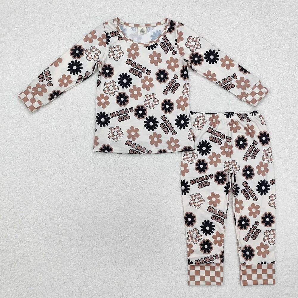 2.4 RTS Sibling Baby Girls Boys Mama's Girl Boy Bamboo Pajamas Clothes Sets