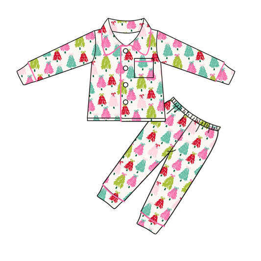 No moq GLP1995  Pre-order Size 3-6m to 14-16t baby girl clothes long sleeve top with trousers kids autumn set