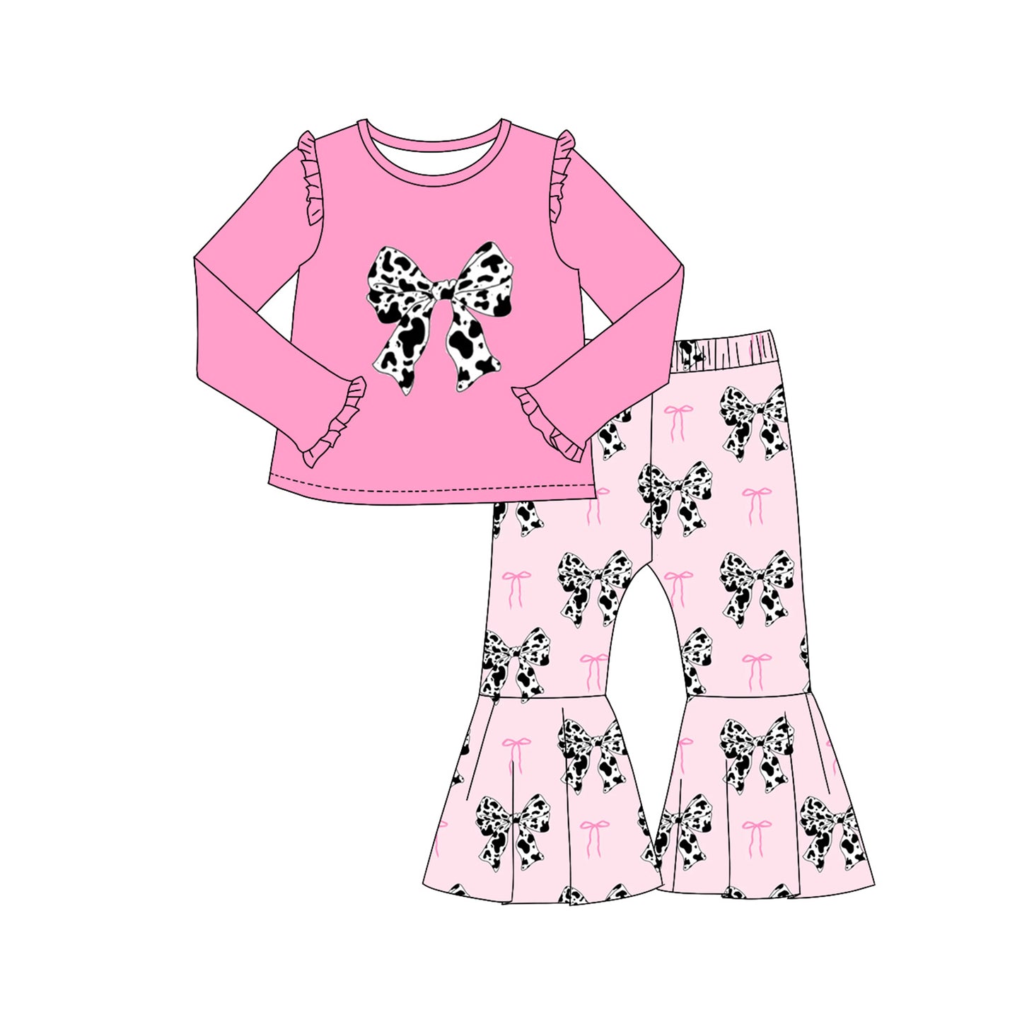 No moq GLP2005  Pre-order Size 3-6m to 14-16t baby girl clothes long sleeve top with trousers kids autumn set