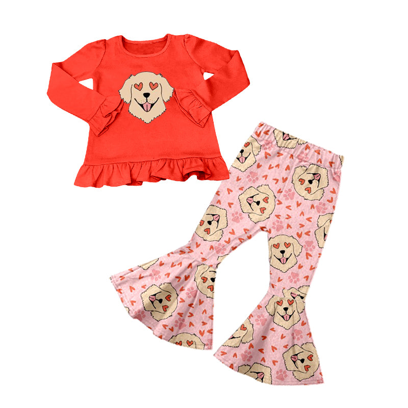 No moq GLP2015  Pre-order Size 3-6m to 14-16t baby girl clothes long sleeve top with trousers kids autumn set