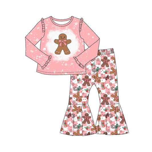 No moq GLP2024  Pre-order Size 3-6m to 14-16t baby girl clothes long sleeve top with trousers kids autumn set