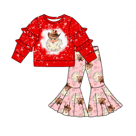 No moq  GLP2074  Pre-order Size 3-6m to 14-16t baby girl clothes long sleeve top with trousers kids autumn set