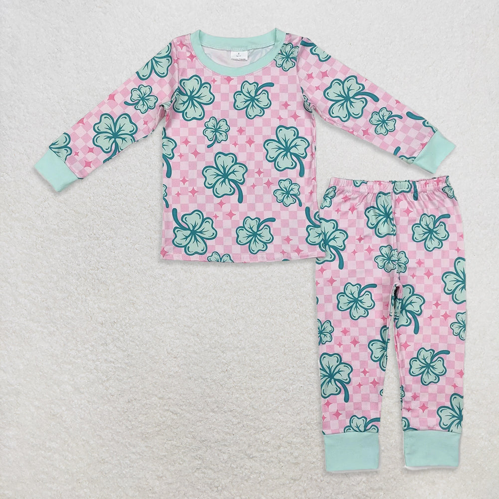 10.17 RTS Sibling Baby Girls Long Sleeve Top Pants Pajamas Clothes Sets