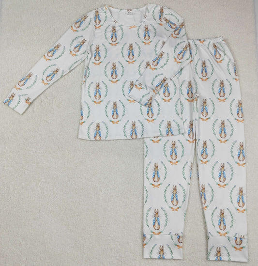 GLP2219Cute Long-Sleeved Rabbit Carrot-Adorned Adult Easter Pajamas