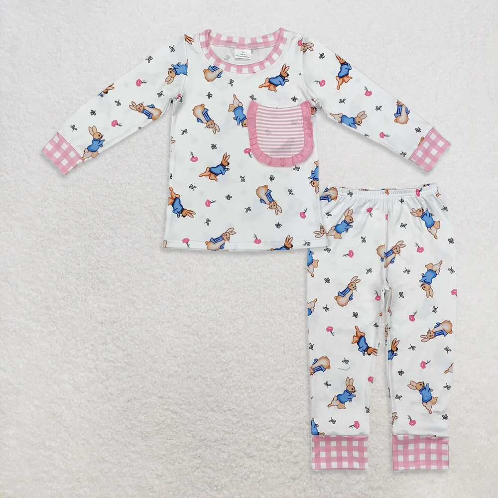 10.17 RTS Sibling Baby Girls Long Sleeve Top Pants Pajamas Clothes Sets