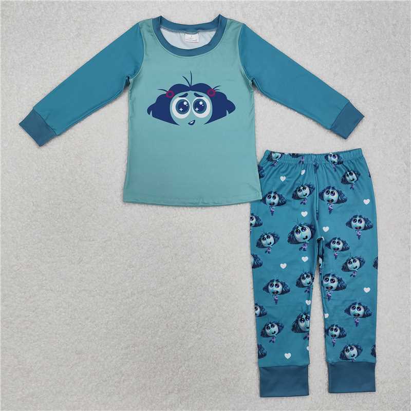 GLP2241 Long sleeves heart baby girls pajamas