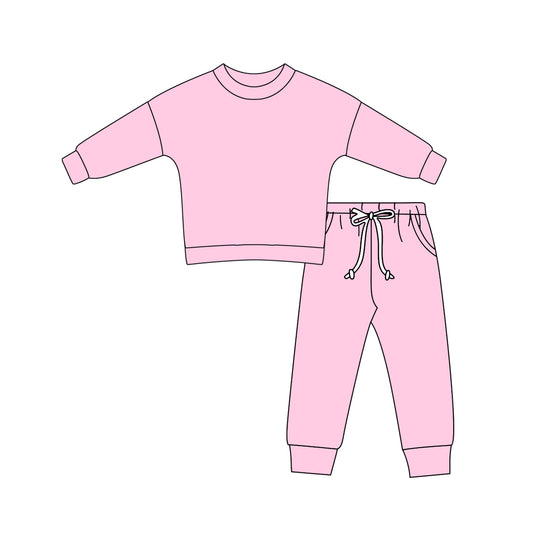 GLP2247 Baby Girls Pink Shirt Pants Sports Clothes Sets Preorder
