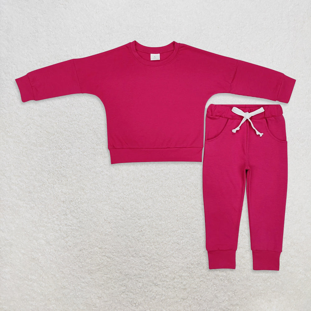 10.20 RTS RTS Sibling Baby Kids Long Sleeve Cotton Shirts Pants Sports Clothes Sets