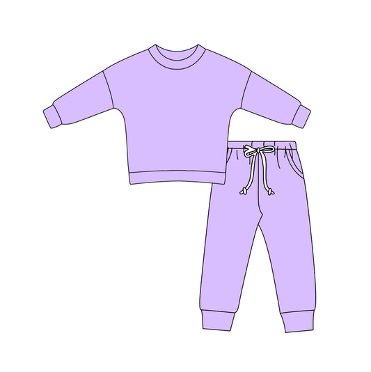 GLP2249 Baby Girls Lavender Shirt Pants Sports Clothes Sets Preorder