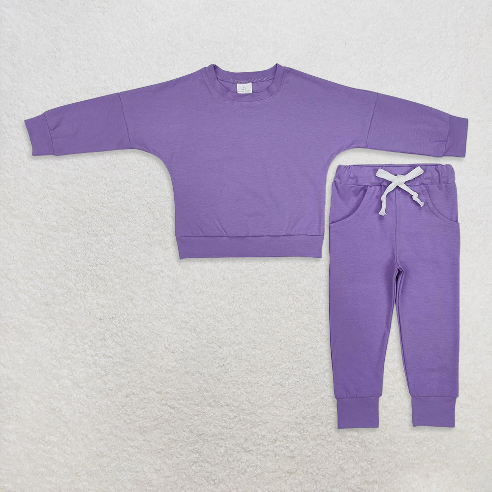 10.20 RTS RTS Sibling Baby Kids Long Sleeve Cotton Shirts Pants Sports Clothes Sets