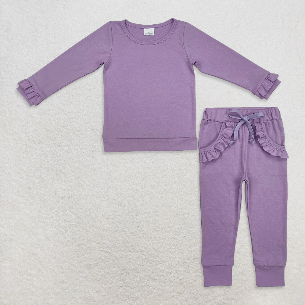 10.20 RTS RTS Sibling Baby Kids Long Sleeve Cotton Shirts Pants Sports Clothes Sets