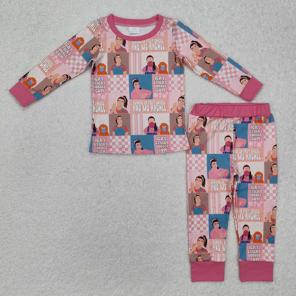 12.27 RTS Sibling Boys Baby Girls Teacher Checkered Tops Pants Pajamas Outfits