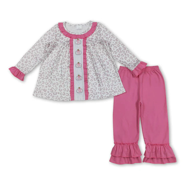 RTS Sibling Long sleeves pumpkin tunic pants girls fall clothes