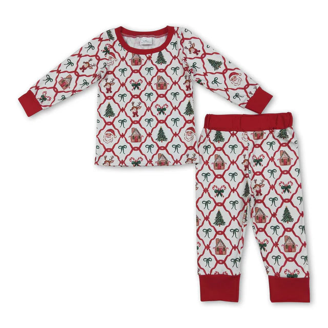 RTS Sibling Long sleeves  kids girls Christmas pajamas