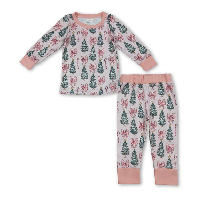 RTS Sibling Long sleeves  kids girls Christmas pajamas