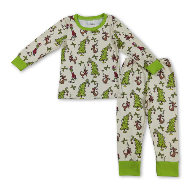 RTS Sibling Long sleeves  kids girls Christmas pajamas