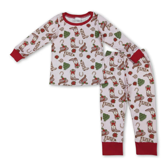 RTS Sibling Long sleeves  kids girls Christmas pajamas