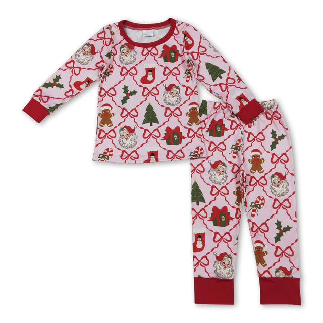 RTS Sibling Long sleeves  kids girls Christmas pajamas