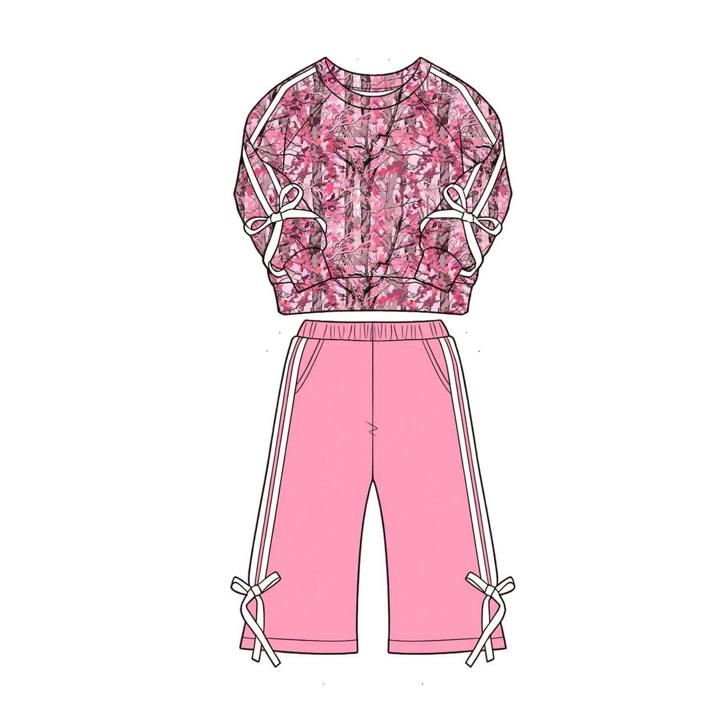 4.30 Pre order No Moq Baby Girls Fall Clothing Set Pumpkin Long Sleeve Top Pants Set