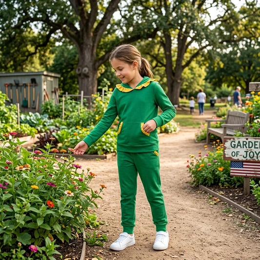 RTS NO MOQ cotton GLP3569 Baby Girls Yellow Green Ruffle Hoodie Pockets Jogger Clothes Sets Cute Casual Outfit