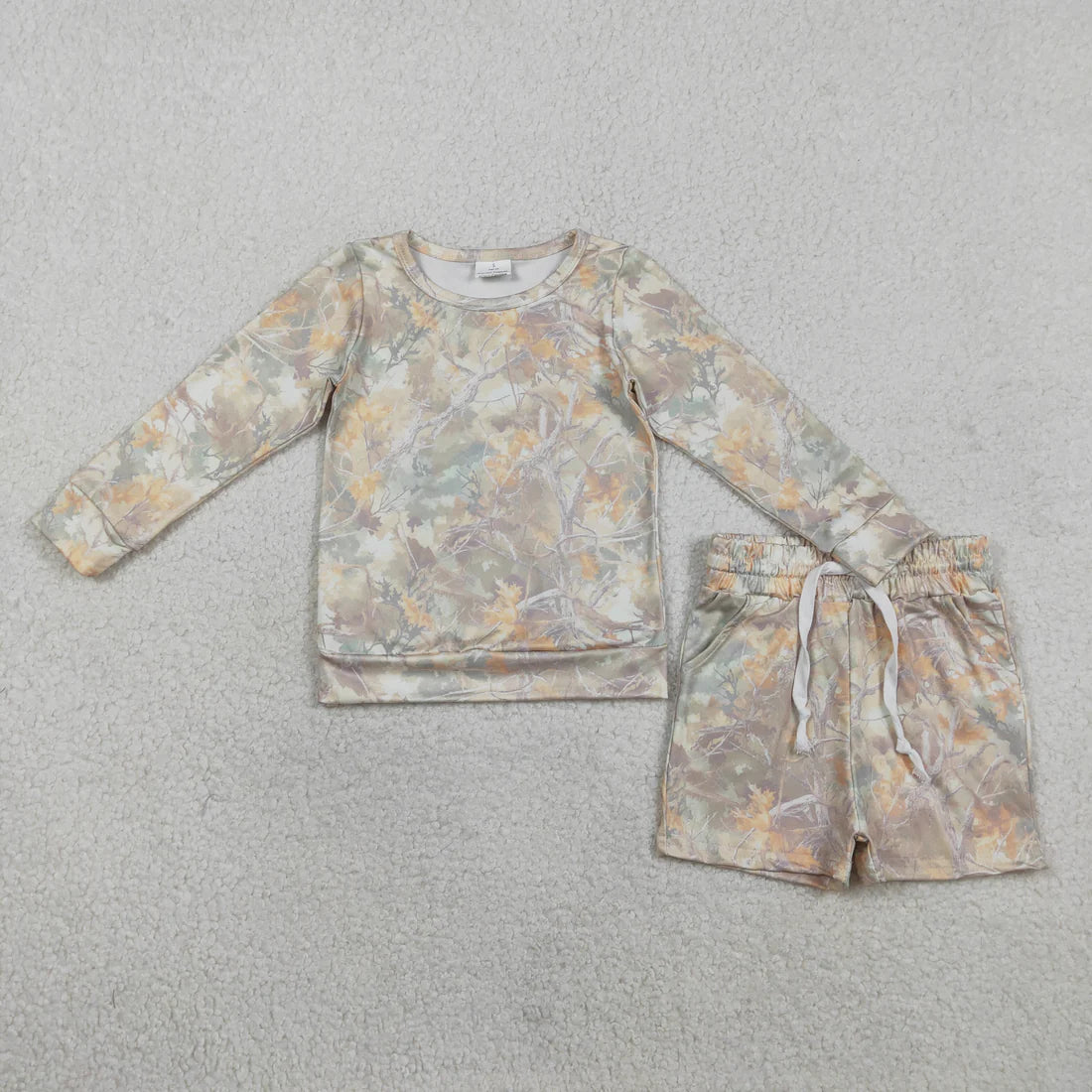 1.27 RTS Sibling Baby Girls Long Sleeve Southern Camo Top Shorts Hunting Pajamas Clothes Sets