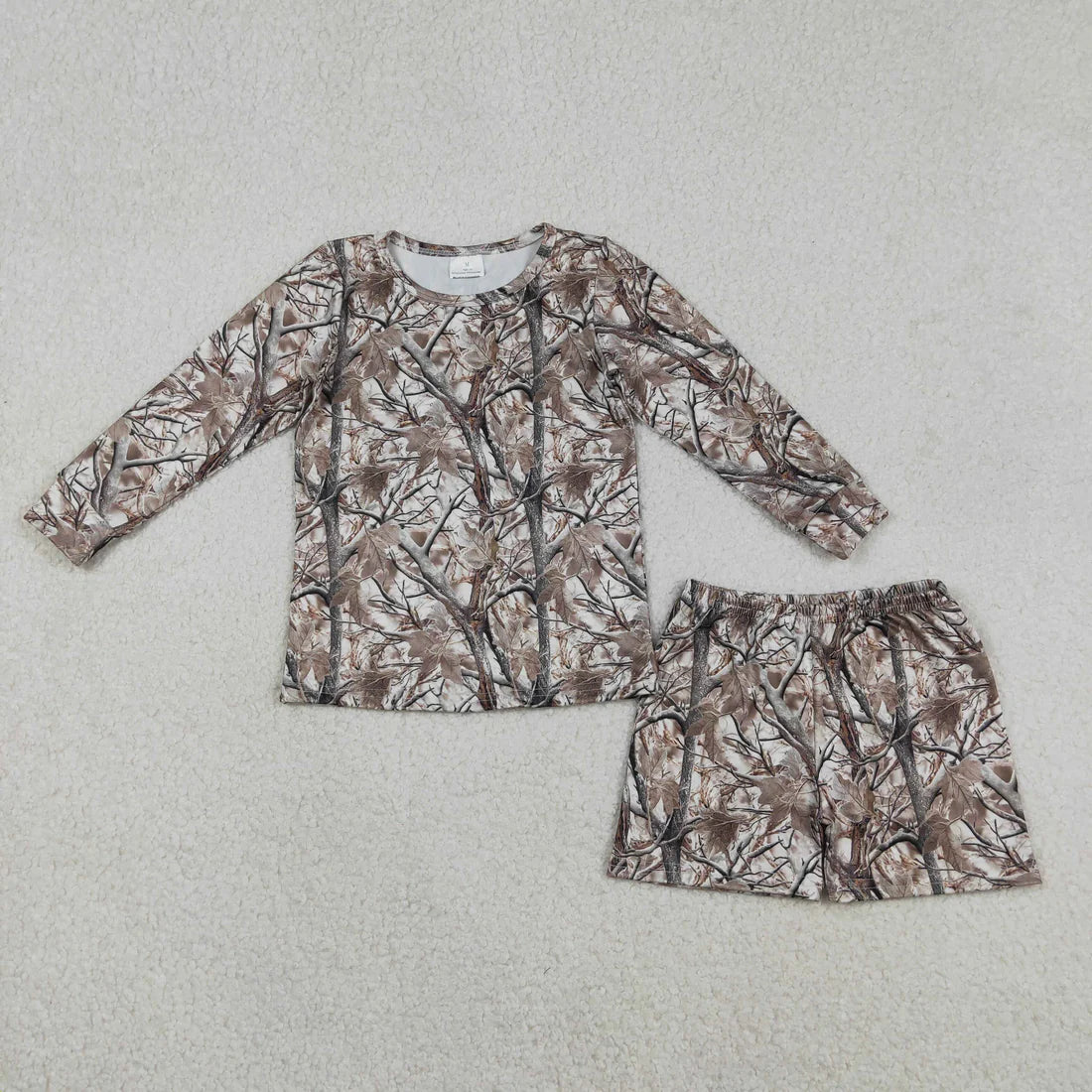 1.27 RTS Sibling Baby Girls Long Sleeve Southern Camo Top Shorts Hunting Pajamas Clothes Sets