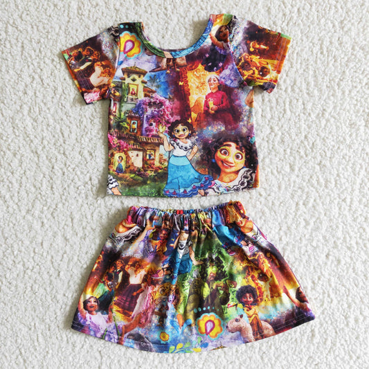 GSD0027  Kids girls clothes short sleeve with short skirt set-promotion 2024.4.27  $5.5