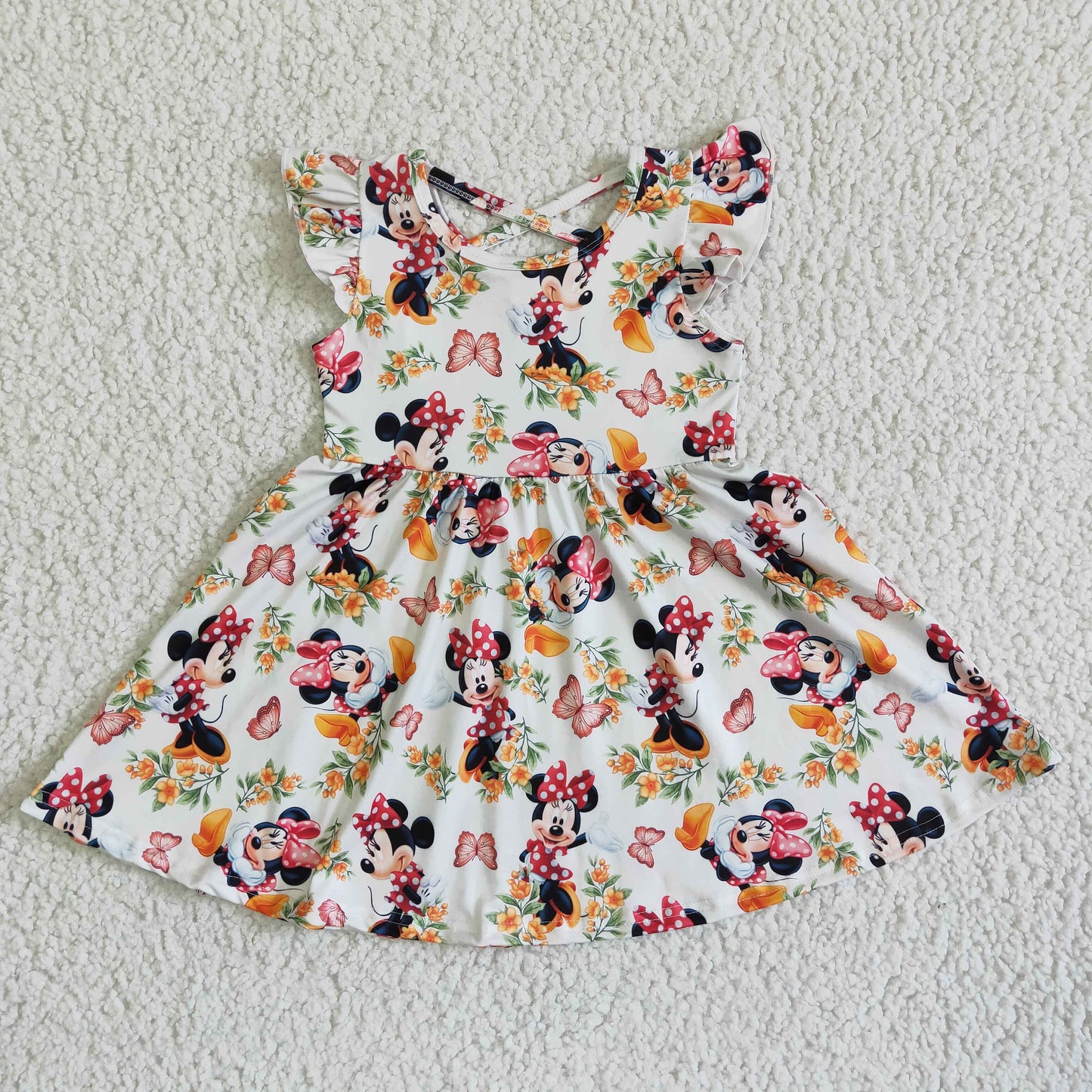 GSD0048  Kids girls clothes flying sleeves top woven  dress -promotion 2024.4.13  $5.5