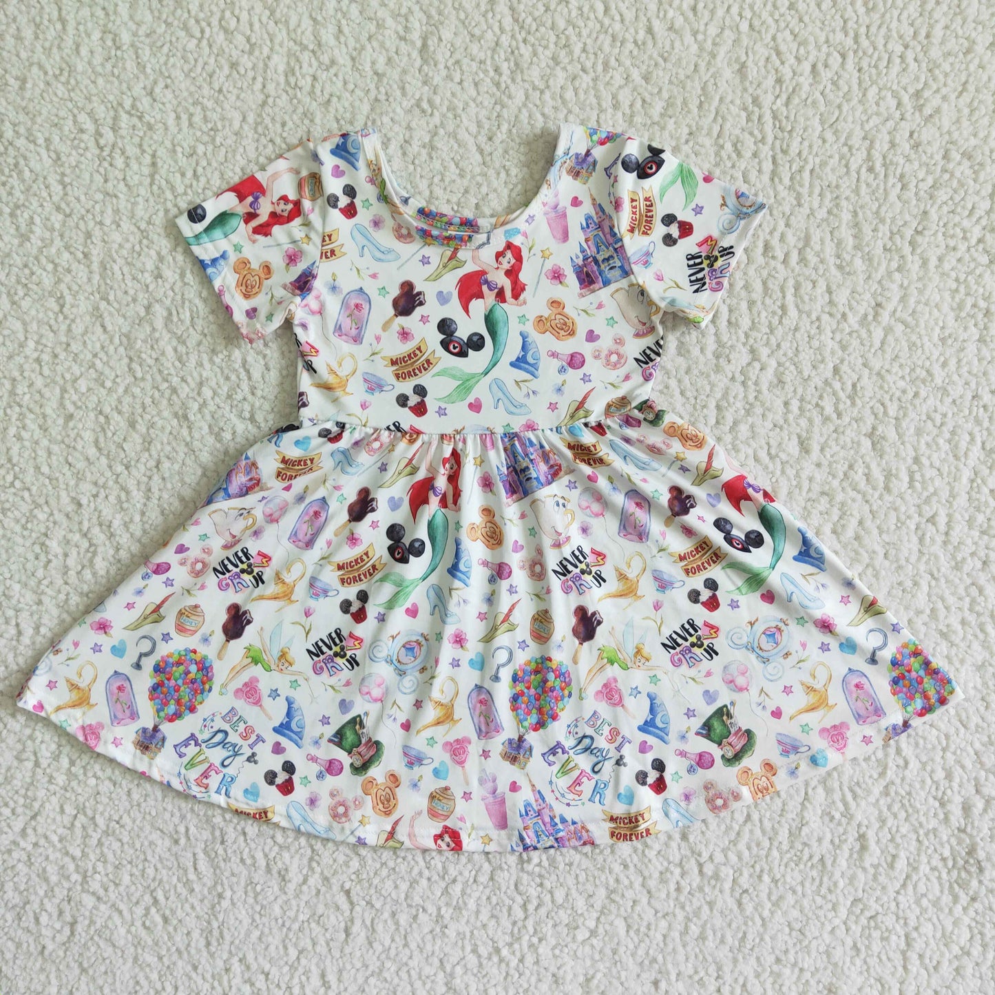 GSD0050 Kids girls clothes short sleeve summer dress promotion 2024.3.30 $5.5