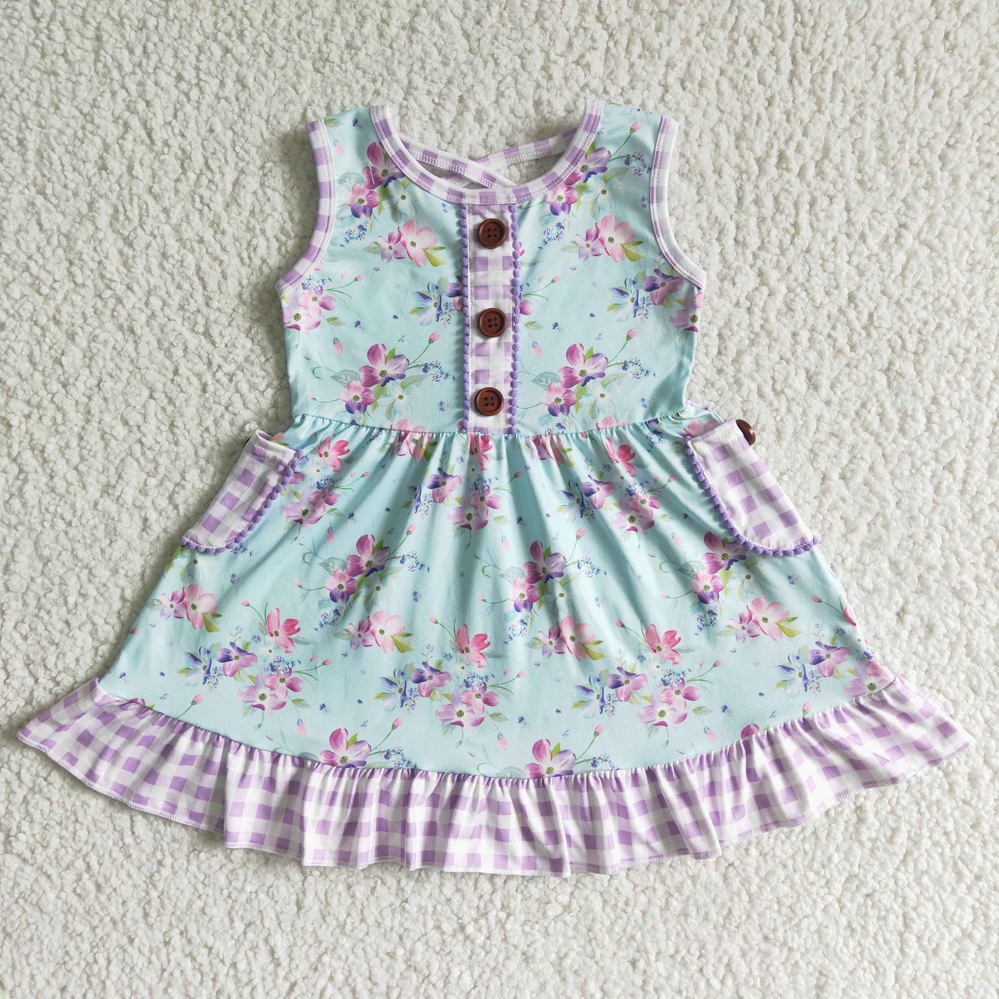 GSD0051 Kids girls clothes short sleeve summer dress promotion 2024.4.15 $5.5