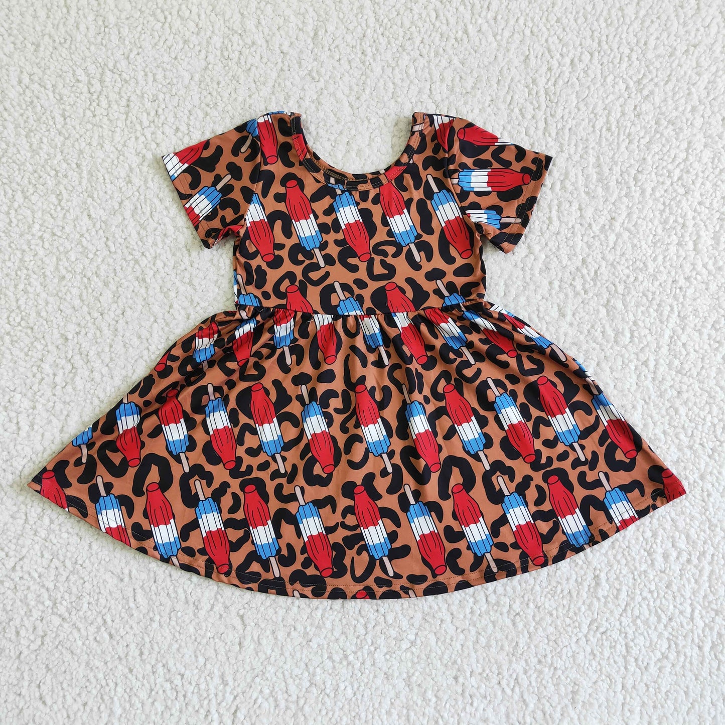 GSD0063 Kids girls clothes short sleeve summer dress promotion 2024.4.15 $5.5