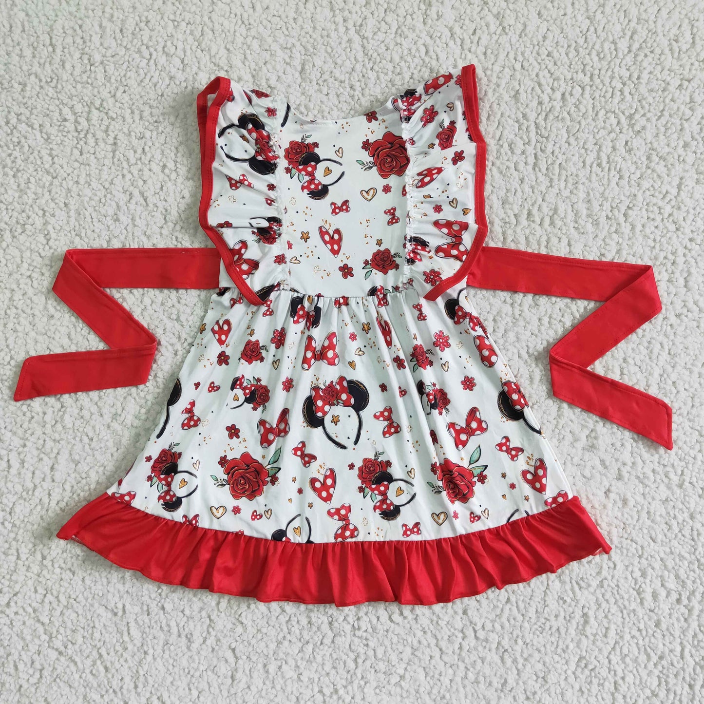 GSD0069  Kids girls clothes flying sleeves top woven  dress -promotion 2024.5.25  $5.5