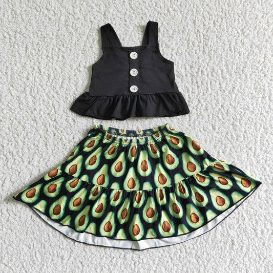 GSD0081 Kids girls clothes short sleeve with short skirt set-promotion 2024.4.27 $5.5