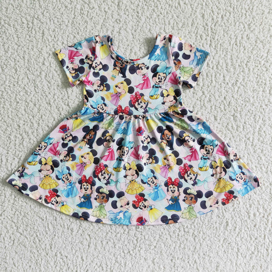 GSD0095  Kids girls clothes short sleeves dress-promotion 2024.5.18 $5.5