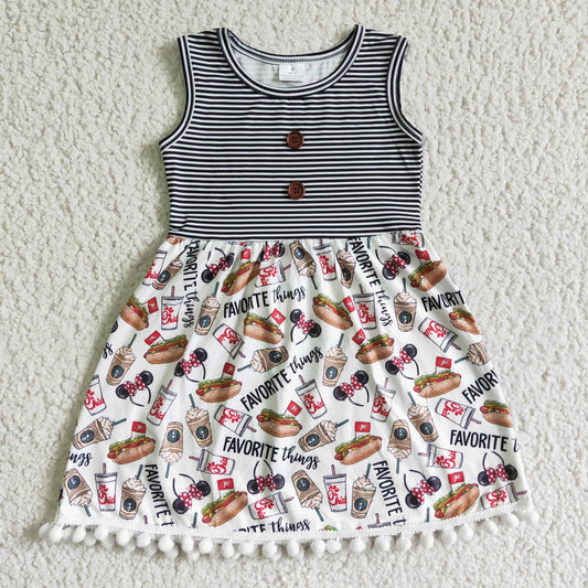 GSD0110  Kids girls clothes sleeveless top woven  dress -promotion 2024.8.3  $5.5