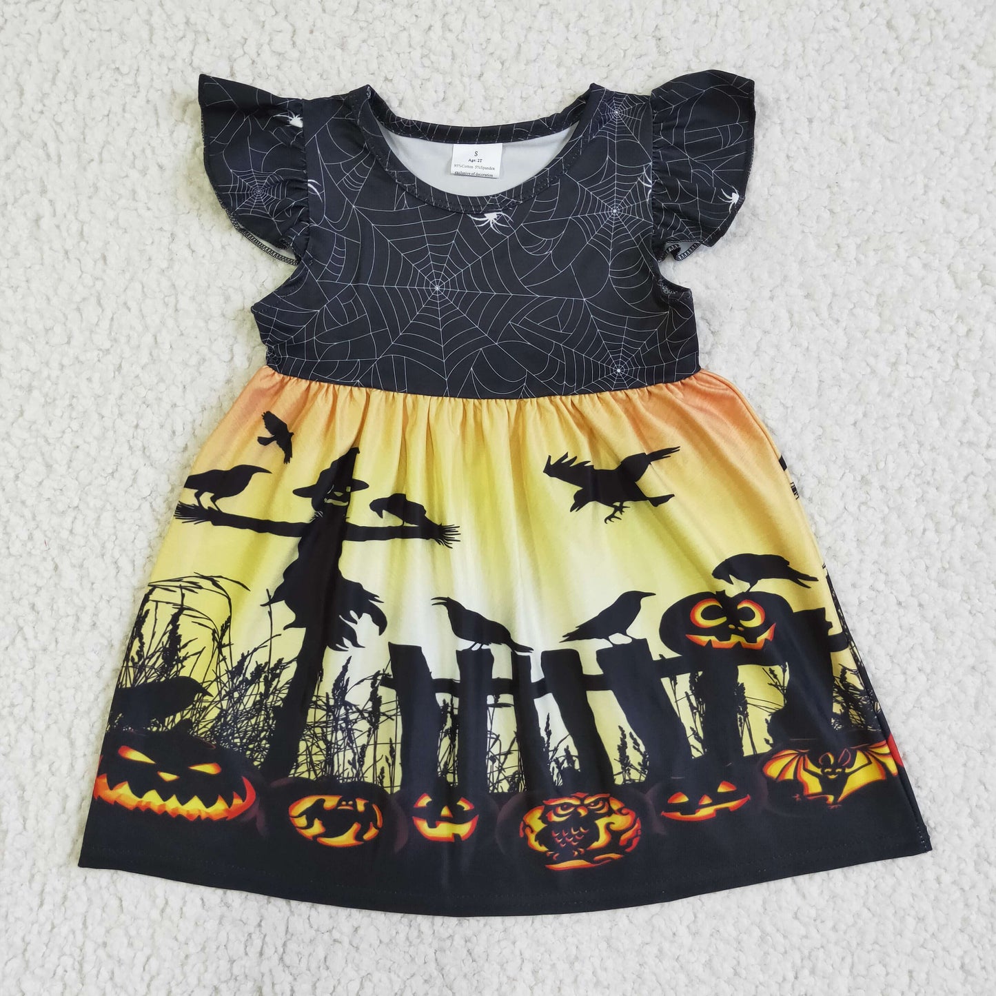 GSD0118  Kids girls clothes flying sleeves top woven  dress -promotion 2024.8.3  $5.5