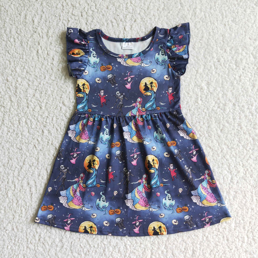 9.15 GSD0131 Baby Girls Summer Dress Baby girls Halloween flutter sleeve dresses